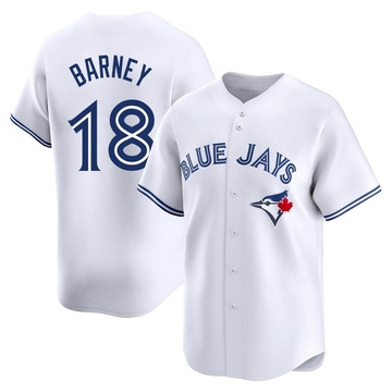 Limited Darwin Barney Men's Toronto Blue Jays White Home Jersey