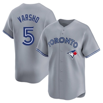 Limited Daulton Varsho Men's Toronto Blue Jays Gray Away Jersey