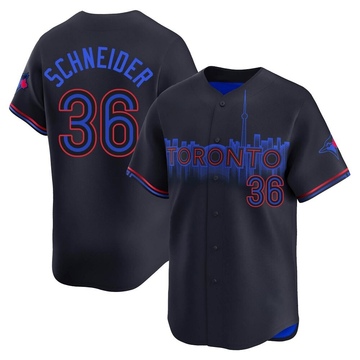 Limited Davis Schneider Youth Toronto Blue Jays Black 2024 City Connect Jersey