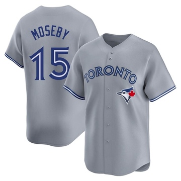 Limited Lloyd Moseby Men's Toronto Blue Jays Gray Away Jersey