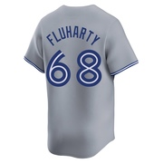 Limited Mason Fluharty Men's Toronto Blue Jays Gray Away Jersey