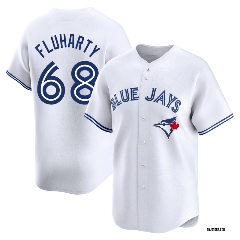 Limited Mason Fluharty Men's Toronto Blue Jays White Home Jersey
