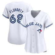 Limited Mason Fluharty Women's Toronto Blue Jays White Home Jersey