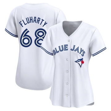 Limited Mason Fluharty Women's Toronto Blue Jays White Home Jersey