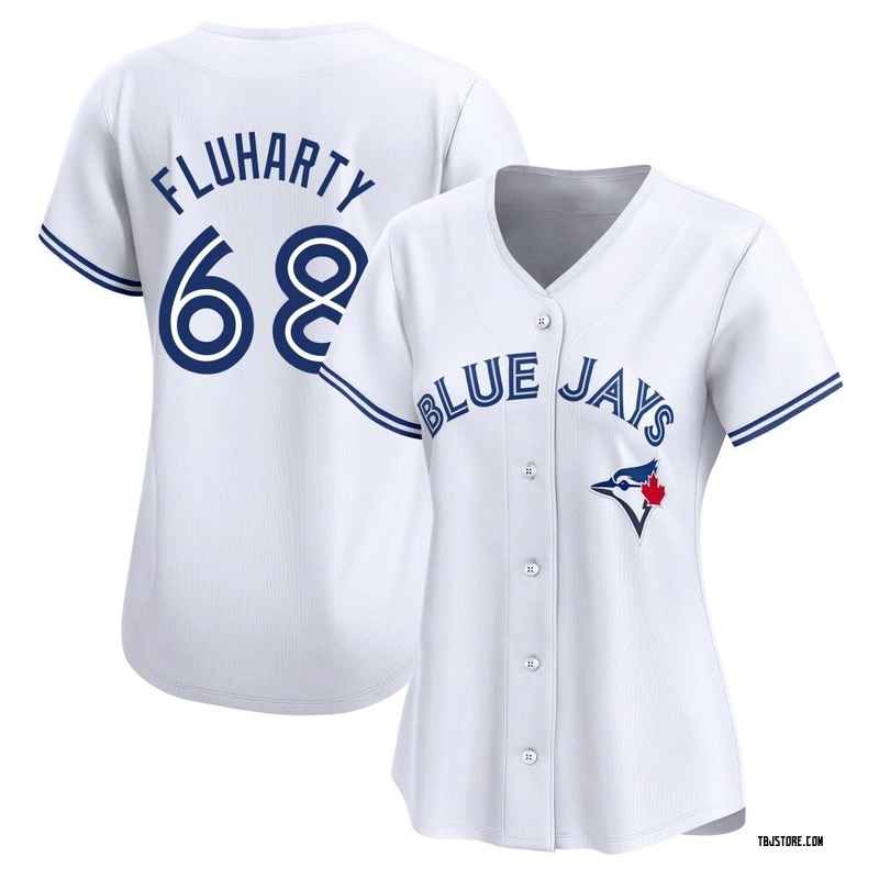 Limited Mason Fluharty Women's Toronto Blue Jays White Home Jersey