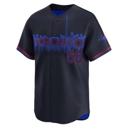 Limited Mason Fluharty Youth Toronto Blue Jays Black 2024 City Connect Jersey