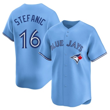 Limited Michael Stefanic Men's Toronto Blue Jays Blue Powder Alternate Jersey