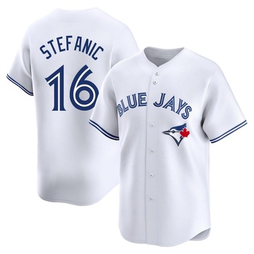 Limited Michael Stefanic Men's Toronto Blue Jays White Home Jersey
