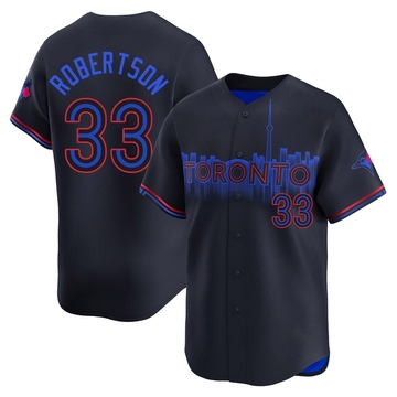 Limited Nick Robertson Men's Toronto Blue Jays Black 2024 City Connect Jersey