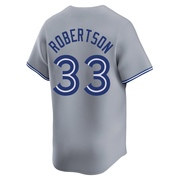 Limited Nick Robertson Men's Toronto Blue Jays Gray Away Jersey