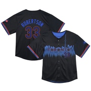Limited Nick Robertson Toddler Toronto Blue Jays Black 2024 City Connect Jersey