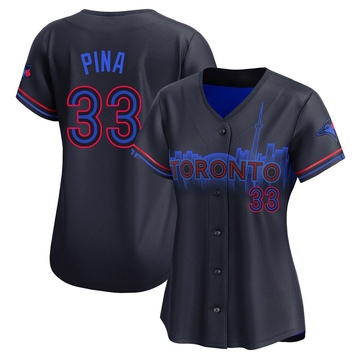 Limited Robinson Pina Women's Toronto Blue Jays Black 2024 City Connect Jersey