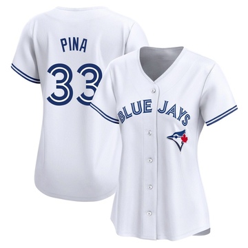Limited Robinson Pina Women's Toronto Blue Jays White Home Jersey