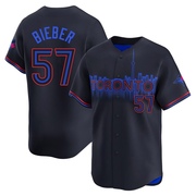 Limited Shane Bieber Men's Toronto Blue Jays Black 2024 City Connect Jersey