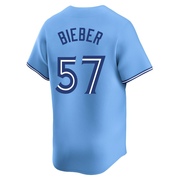 Limited Shane Bieber Youth Toronto Blue Jays Blue Powder Alternate Jersey