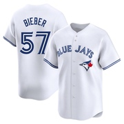 Limited Shane Bieber Youth Toronto Blue Jays White Home Jersey