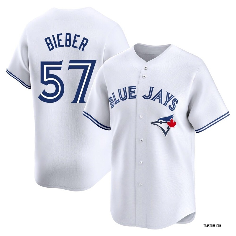 Limited Shane Bieber Youth Toronto Blue Jays White Home Jersey