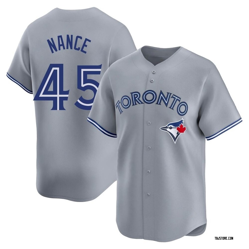Limited Tommy Nance Men's Toronto Blue Jays Gray Away Jersey