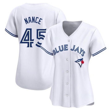 Limited Tommy Nance Women's Toronto Blue Jays White Home Jersey