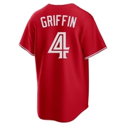 Replica Alfredo Griffin Youth Toronto Blue Jays Red Canada Day Jersey