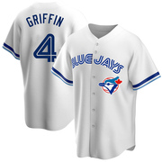 Replica Alfredo Griffin Youth Toronto Blue Jays White Home Cooperstown Collection Jersey