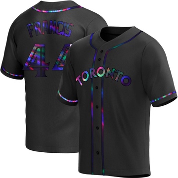 Replica Bowden Francis Men's Toronto Blue Jays Black Holographic Alternate Jersey