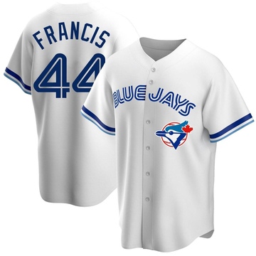Replica Bowden Francis Youth Toronto Blue Jays White Home Cooperstown Collection Jersey