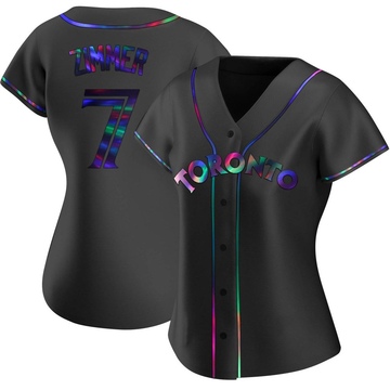 Replica Bradley Zimmer Women's Toronto Blue Jays Black Holographic Alternate Jersey