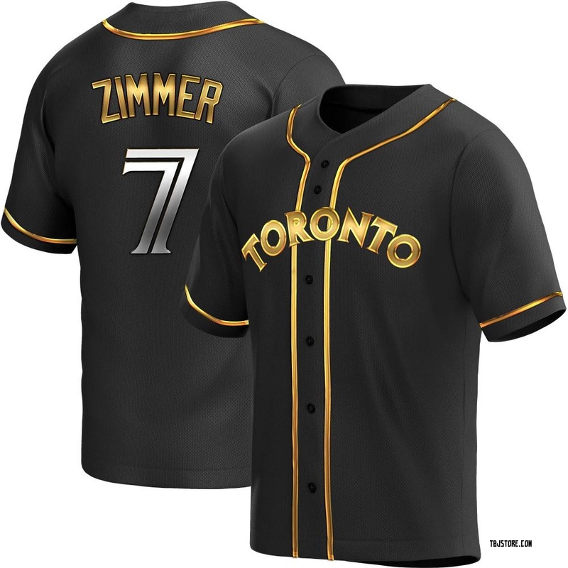 Replica Bradley Zimmer Youth Toronto Blue Jays Black Golden Alternate Jersey
