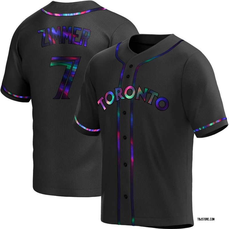 Replica Bradley Zimmer Youth Toronto Blue Jays Black Holographic Alternate Jersey