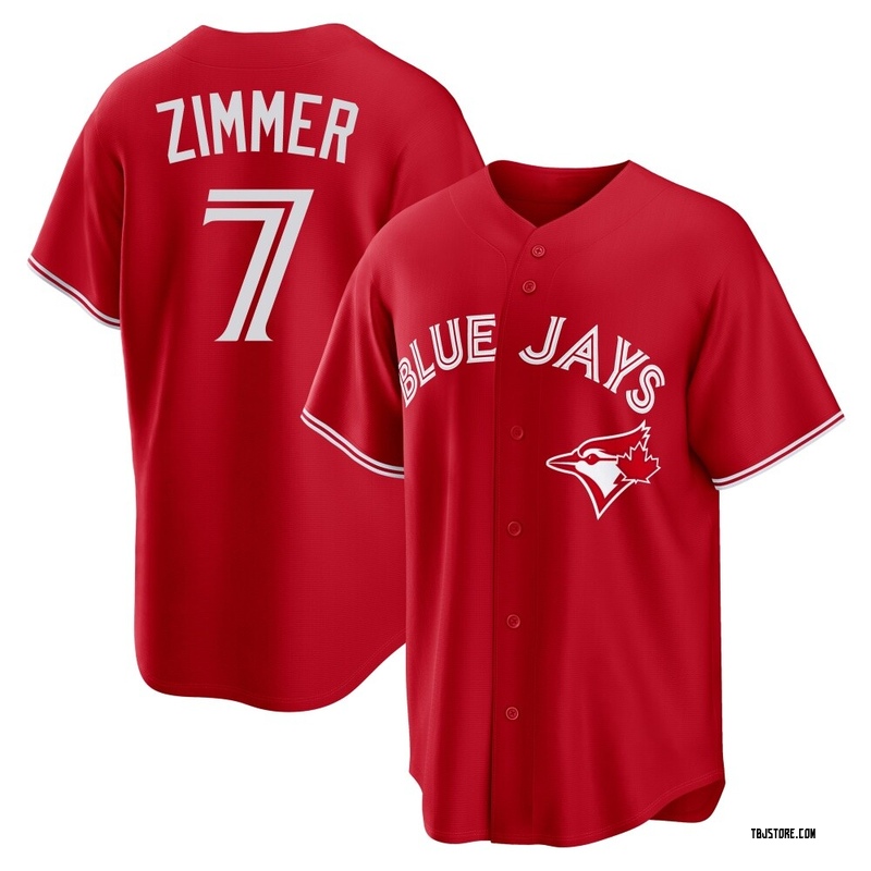 Replica Bradley Zimmer Youth Toronto Blue Jays Red Canada Day Jersey
