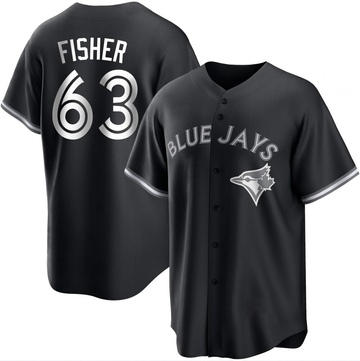 Replica Braydon Fisher Men's Toronto Blue Jays White Black/ Jersey