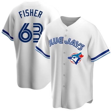 Replica Braydon Fisher Men's Toronto Blue Jays White Home Cooperstown Collection Jersey