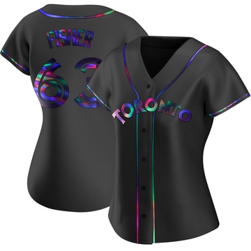 Replica Braydon Fisher Women's Toronto Blue Jays Black Holographic Alternate Jersey
