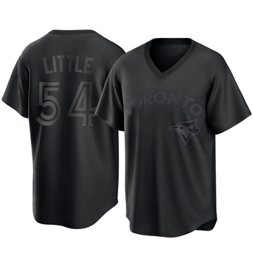 Replica Brendon Little Men's Toronto Blue Jays Black Pitch Fashion Jersey