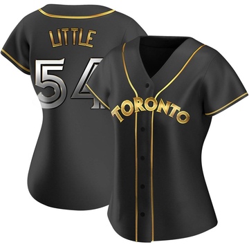 Replica Brendon Little Women's Toronto Blue Jays Black Golden Alternate Jersey