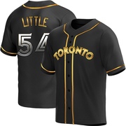 Replica Brendon Little Youth Toronto Blue Jays Black Golden Alternate Jersey