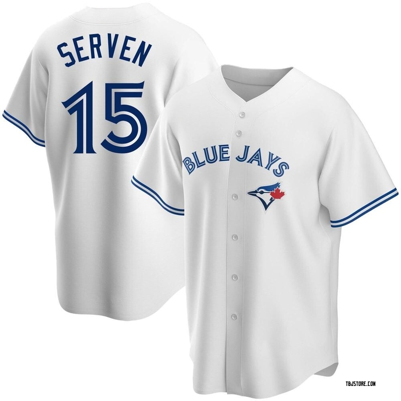 Replica Brian Serven Youth Toronto Blue Jays White Home Jersey
