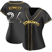 Replica Buddy Kennedy Women's Toronto Blue Jays Black Golden Alternate Jersey