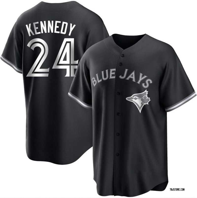 Replica Buddy Kennedy Youth Toronto Blue Jays White Black/ Jersey