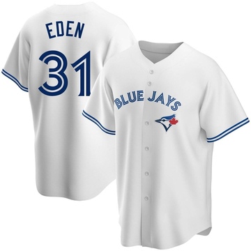 Replica Cam Eden Men's Toronto Blue Jays White Home Jersey