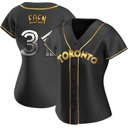 Replica Cam Eden Women's Toronto Blue Jays Black Golden Alternate Jersey