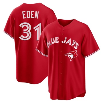 Replica Cam Eden Youth Toronto Blue Jays Red Canada Day Jersey