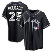 Replica Carlos Delgado Men's Toronto Blue Jays Black Fashion Out Jersey
