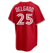 Replica Carlos Delgado Men's Toronto Blue Jays Red Canada Day Jersey