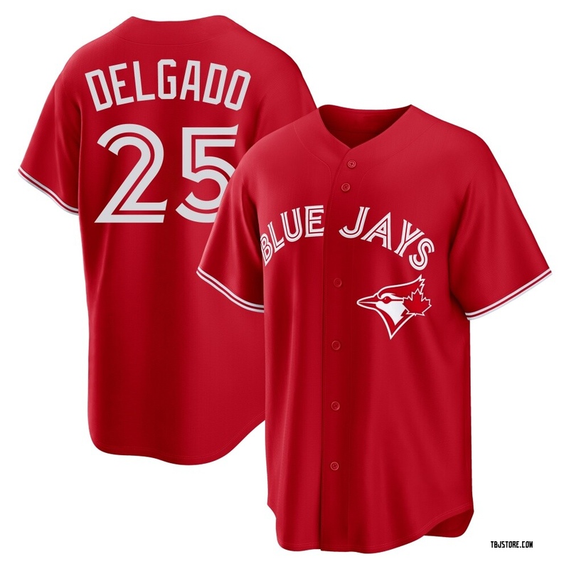 Replica Carlos Delgado Men's Toronto Blue Jays Red Canada Day Jersey
