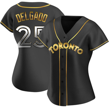 Replica Carlos Delgado Women's Toronto Blue Jays Black Golden Alternate Jersey