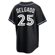 Replica Carlos Delgado Youth Toronto Blue Jays Black Fashion Out Jersey
