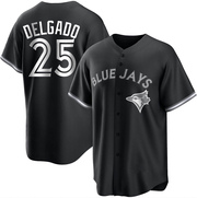 Replica Carlos Delgado Youth Toronto Blue Jays White Black/ Jersey