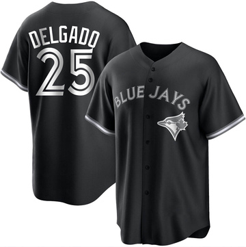Replica Carlos Delgado Youth Toronto Blue Jays White Black/ Jersey